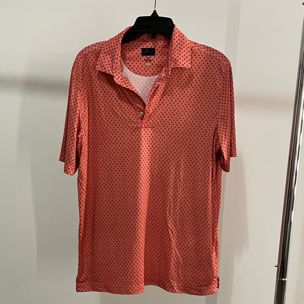 Coral/Orange Patterned Polo